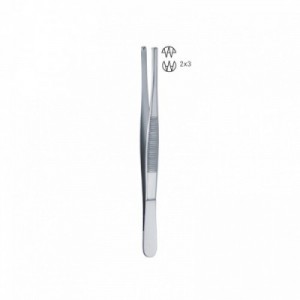 PINZETTA CHIRUR.C/DENTI 2x3...