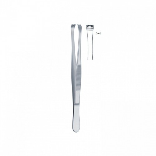 PINZETTA CHIRUR.C/DENTI LERCHE 5 X 6...