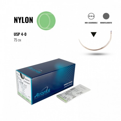 ATRAMAT NYLON USP 4/0 70 cm 19 mm...
