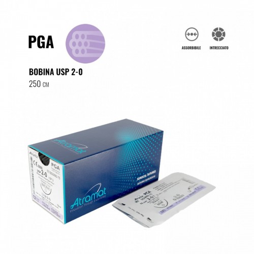 ATRAMAT PGA USP 2/0 BOBINA 250 cm 12...