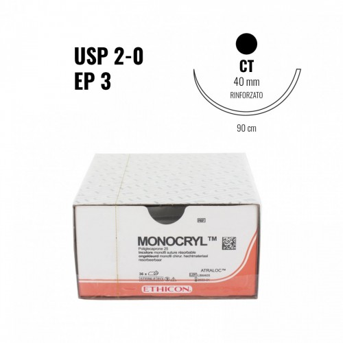 MONOCRYL EP 3 (2/0) ago tondo 39,9 mm...