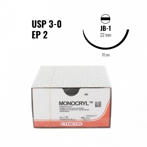 MONOCRYL EP 2 (3/0) ago nero surf 22...