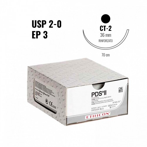 PDS II EP 3 (2/0) c/ago tondo 26,7 mm...