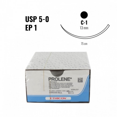 PROLENE EP 1 (5/0) c/ago tondo 13 mm...