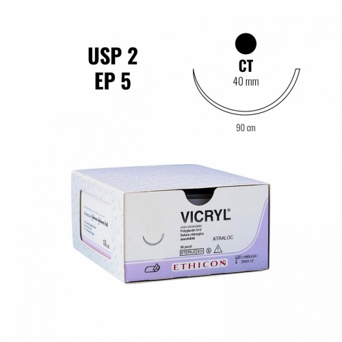 VICRYL EP 5 (2) 90 cm c/ago tondo