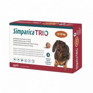 SIMPARICA TRIO 3 cpr 5 - 10 kg