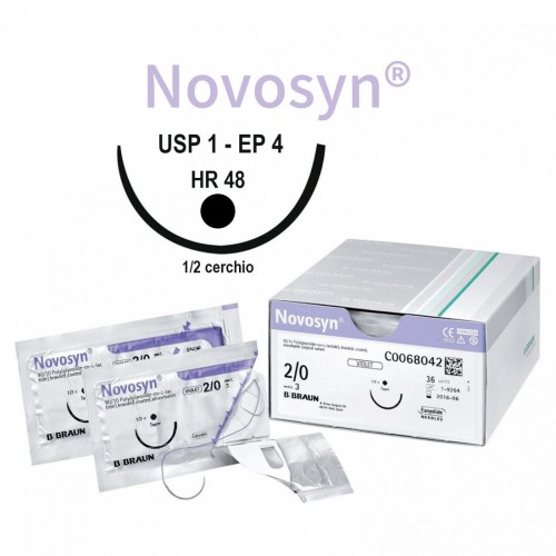 SUTURA NOVOSYN PGLA 1 (4) 70cm HR48...