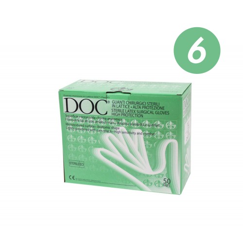 GUANTI chirurgici sterili DOC 6 50 pz...