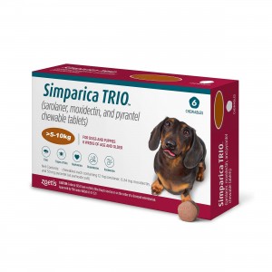 SIMPARICA TRIO 6 cpr 5 - 10 kg