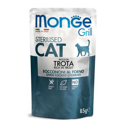 MONGE GATTO GRILL STERILISED trota 28...
