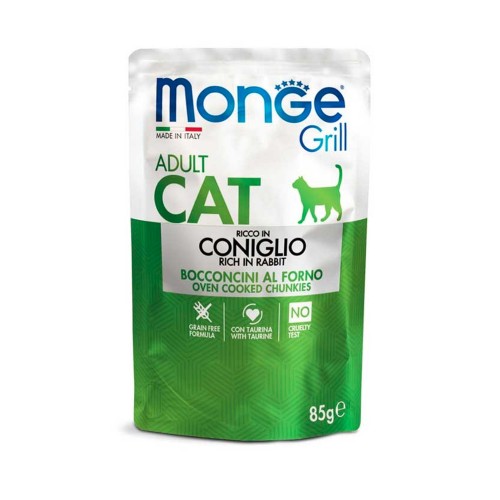 MONGE GATTO GRILL coniglio 28 bs x 85 gr