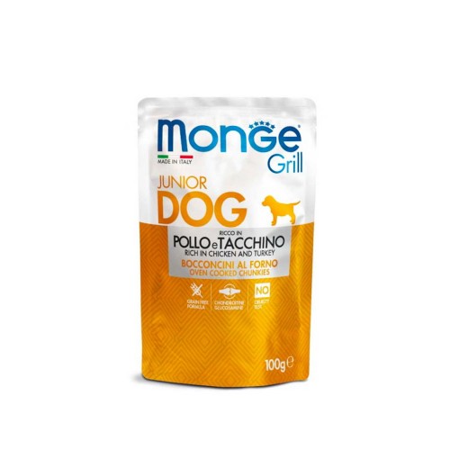 MONGE CANE GRILL PUPPY pollo/tacchino...