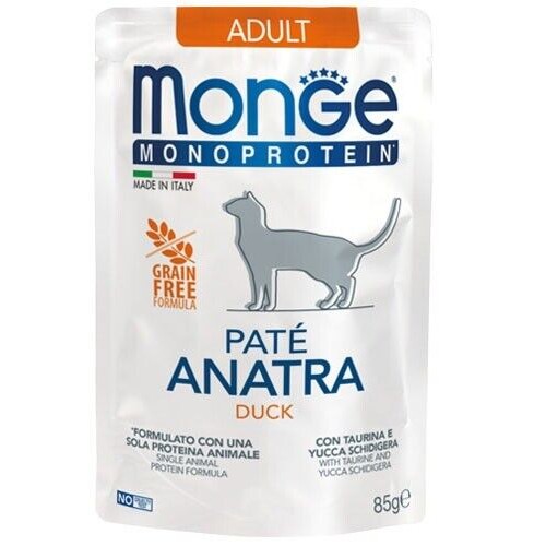 MONGE GATTO MONOPR. patè anatra 28 bs...