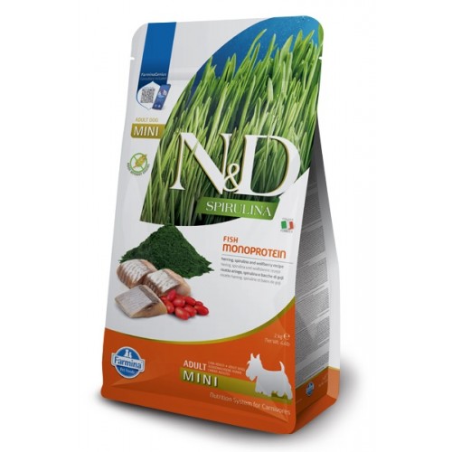 N&D CANE spirulina/aringa MINI 2 kg