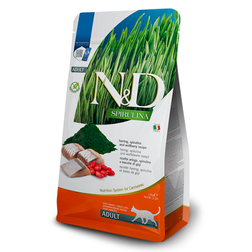 N&D GATTO spirulina/aringa 1,5 kg
