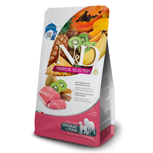 N&D CANE TROPICAL maiale MED/MAX 10 kg
