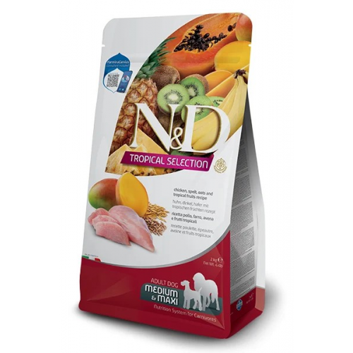 N&D CANE TROPICAL pollo MED/MAX 10 kg