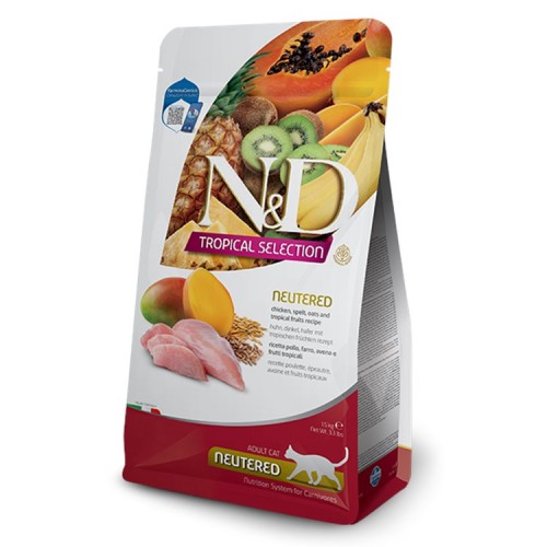 N&D GATTO TROPICAL pollo NEUTERED 1,5 kg