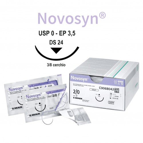 SUTURA NOVOSYN PGLA 0 (3,5) 70cm DS24...