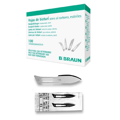 LAME BISTURI CARBON STEEL 13 100PZ