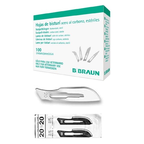 LAME BISTURI CARBON STEEL 20 100PZ