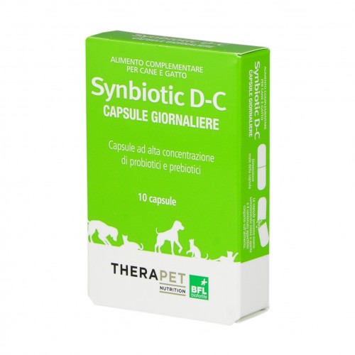Therapet Synbiotic D‑C 10 capsule apribili – probiotico + prebiotico per cane e gatto