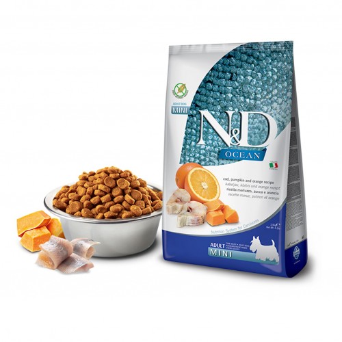 N&D CANE ZUCCA merluzzo/arancia MINI...