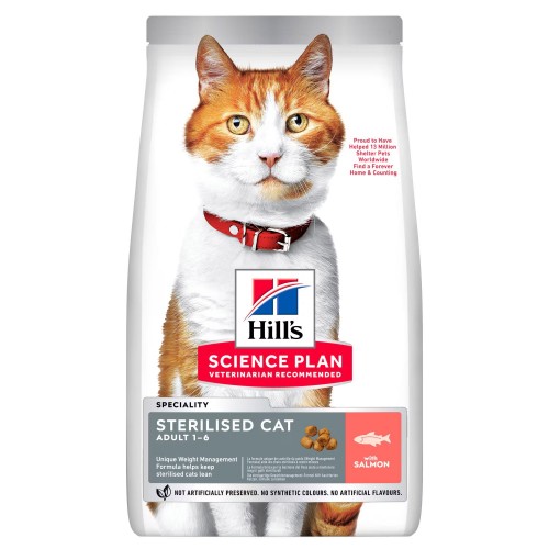 Hill's Science Plan Sterilised Cat Young Adult – Crocchette al salmone per gatti sterilizzati adulti