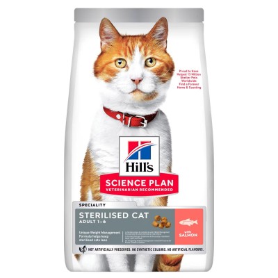 Hill's Science Plan Sterilised Cat Young Adult – Crocchette al salmone per gatti sterilizzati adulti