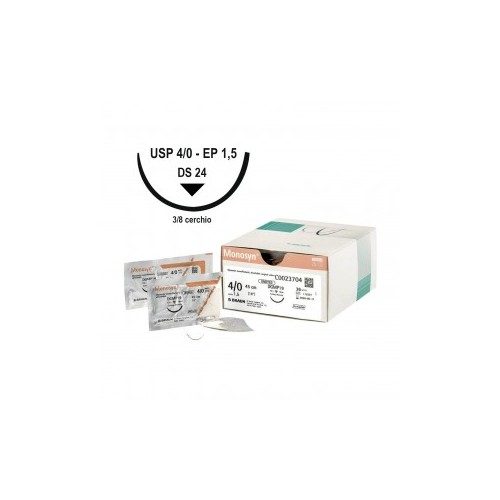 SUTURA MONOPLUS 4/0(1,5) 70 cm DS24...