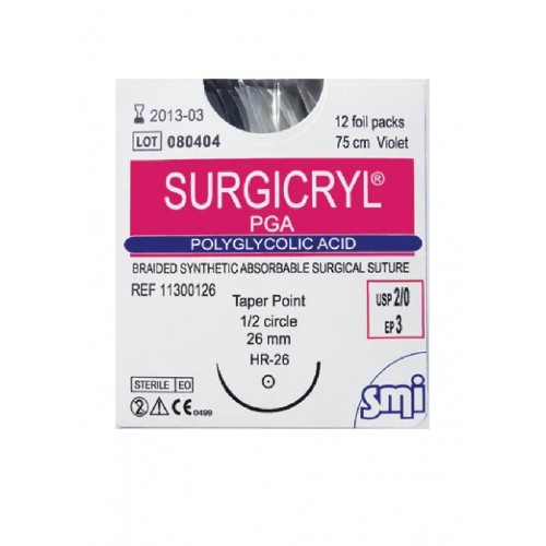 SURGICRYL PGA TR 30 mm 2/0 (EP 3) 75...