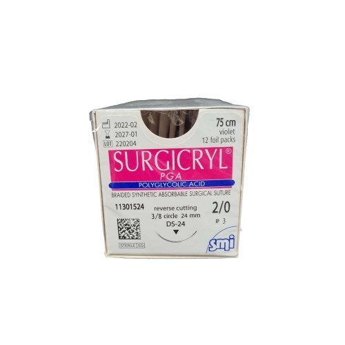 SURGICRYL PGA TR 24 mm 0 (EP 3,5) 75...