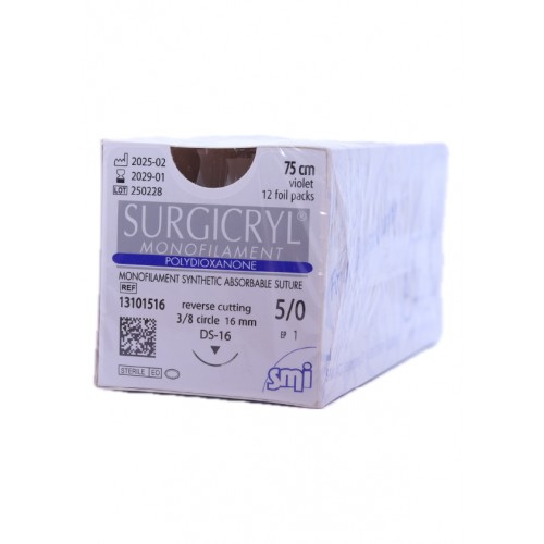 POLYDIOXANONE 5/0 AGO TONDO 17 mm 1/2...