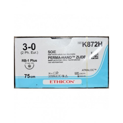 SETA NERA 3/0 triangolare 3/8 26 mm...