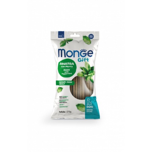 MONGE CANE GIFT MED/MAX anatra/menta...