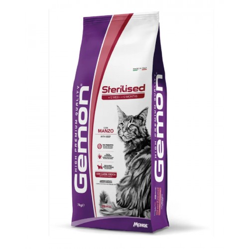 MONGE GATTO GEMON STERILISED manzo 7 kg