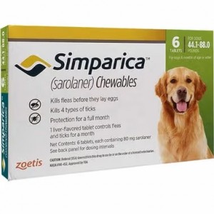 SIMPARICA 80 mg 6 tabs...
