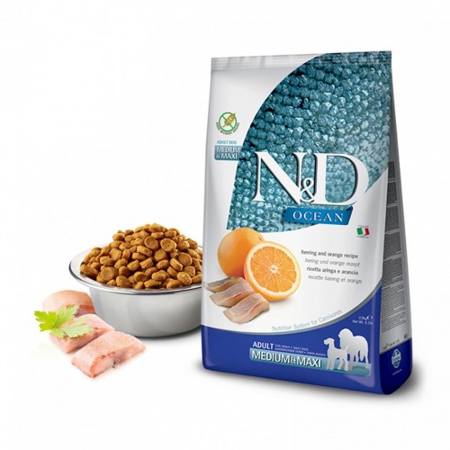 N&D CANE OCEAN ADULT aringa/arancia...