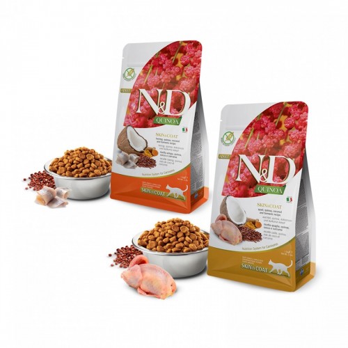 N&D GATTO SKIN&COAT aringa/quinoa 1,5 kg