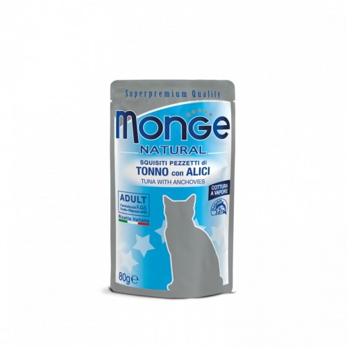 MONGE GATTO NATURAL tonno/alici 24...