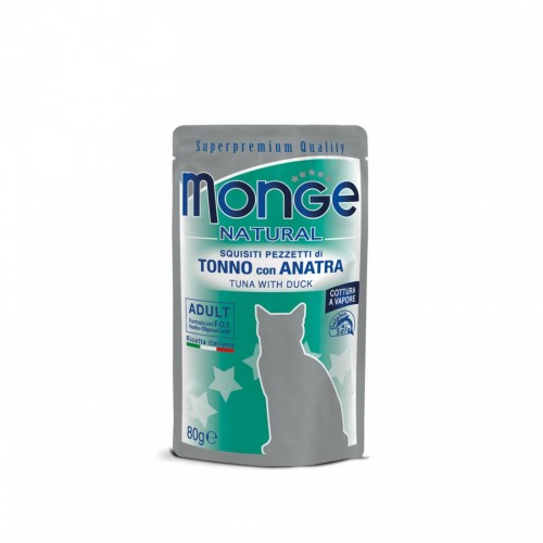 MONGE GATTO NATURAL tonno/anatra 24...