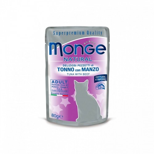 MONGE GATTO NATURAL tonno/manzo 24...