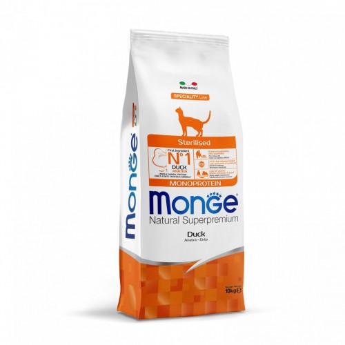 MONGE GATTO STERILISED anatra 10 kg