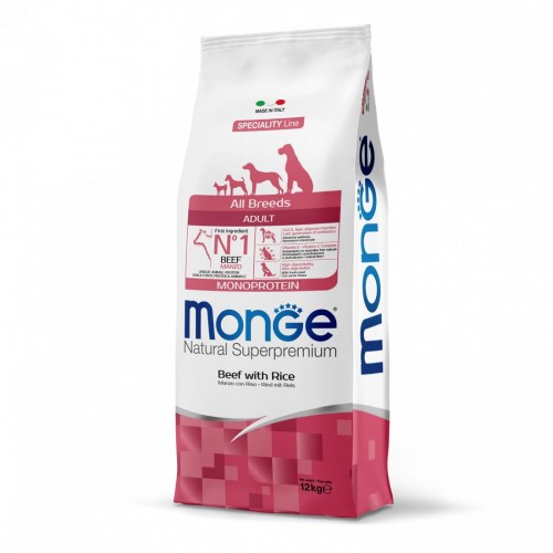 MONGE CANE ADULT manzo/riso 12 kg