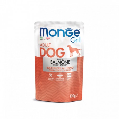 MONGE CANE GRILL salmone 24 bst x 100 gr