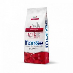 MONGE CANE ADULT MINI pollo...